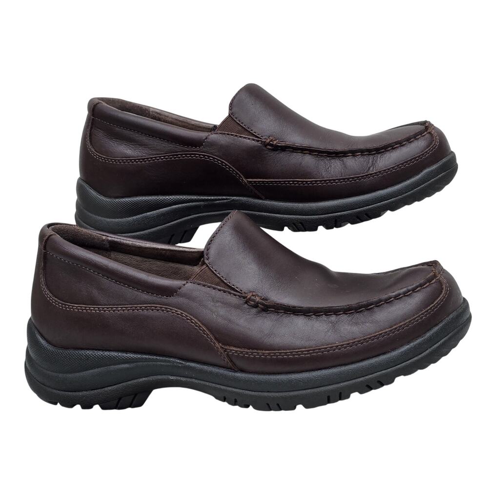 Dansko Men's Wayne Leather Slip Resistant Loafer Brown Size EU 44US 11.5/12
